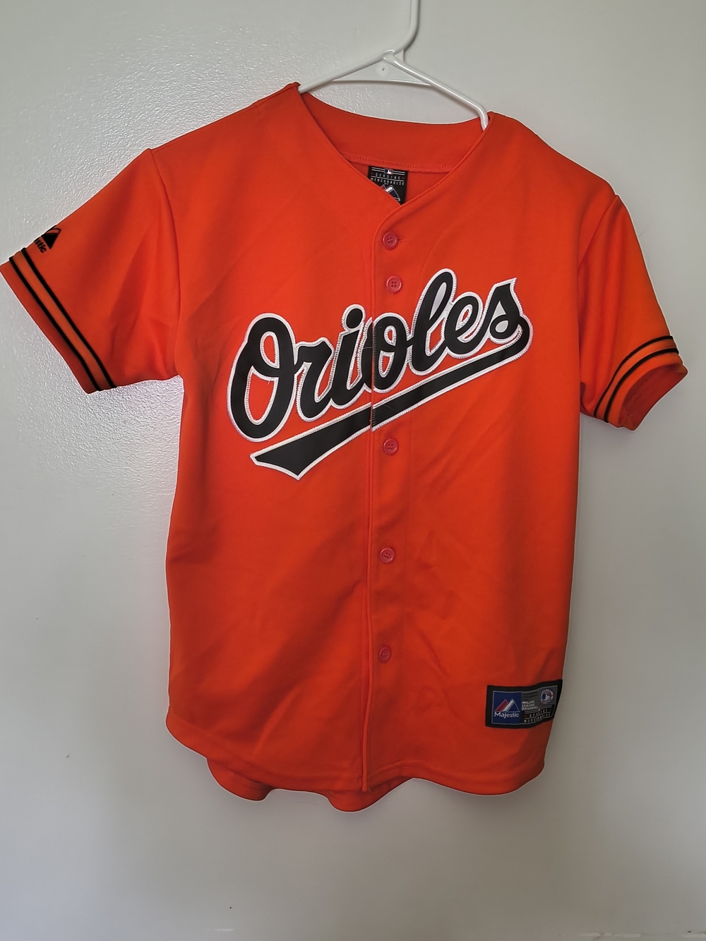 Majestic Kids Baltimore Orioles Orange Button-Up Jersey